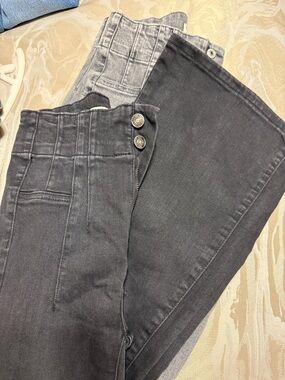We The Free Women's High-Rise Charcoal Button-Front Jeans